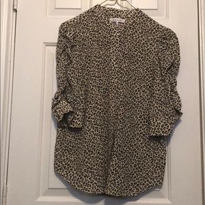 Frame— Leopard print 100% silk blouse